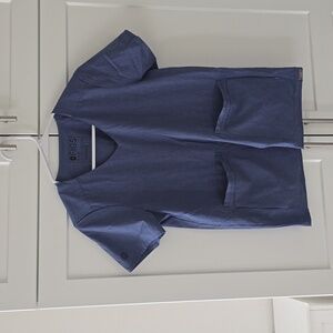 Figs Blue Scrubs Top Size XS